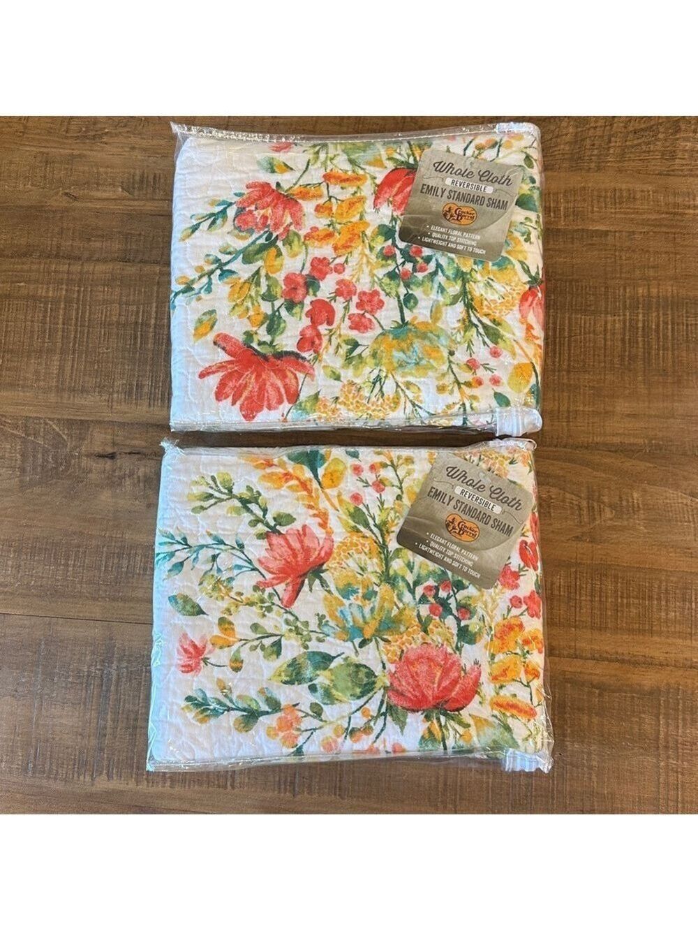 NWT Emily Standard size Pillow Shams by Cracker Barrel Quilted, Floral Beautiful - Picture 1 of 12